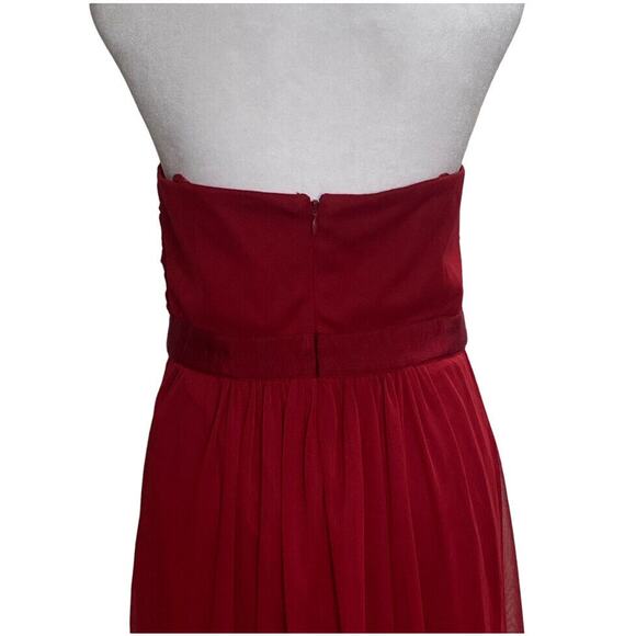 Adrianna Papell Women's Red Strapless Embellished Lined Cocktail Dress Size 8 - Picture 6 of 9